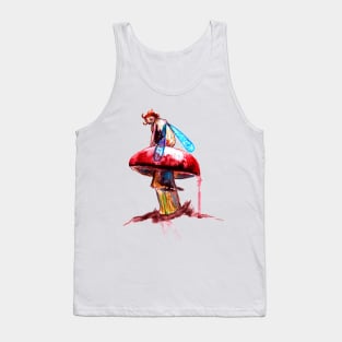 Mushroom Fairy on Red Mushroom Tank Top